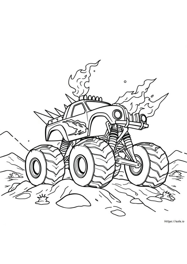Monsteriauto Värityskuvat
