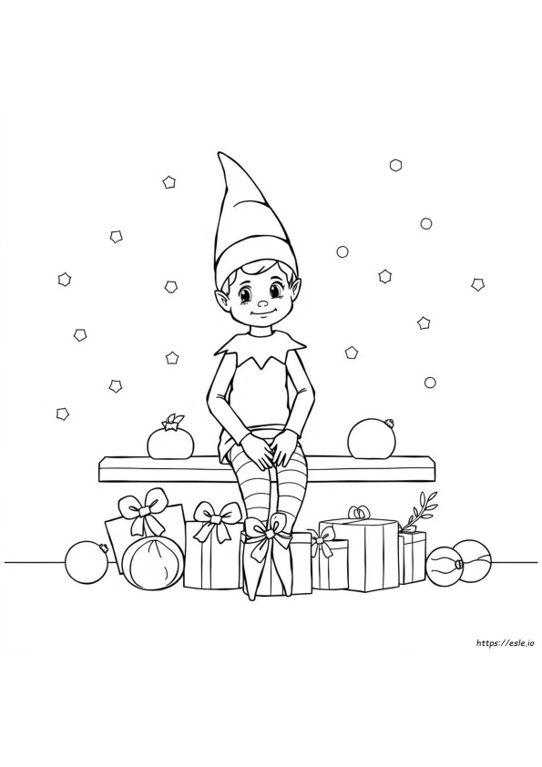 Elf On The Shelf Colouring In Printable