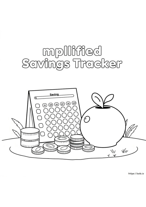 Free Printable Savings Tracker Coloring Pages