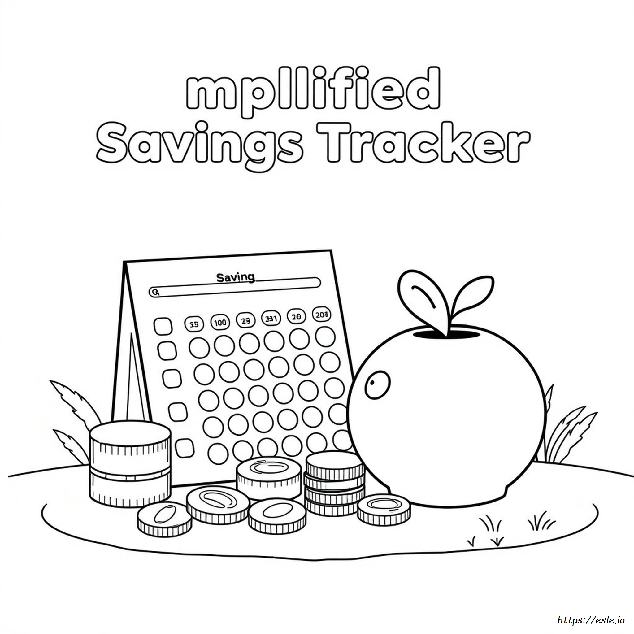 Free Printable Savings Tracker Coloring Pages