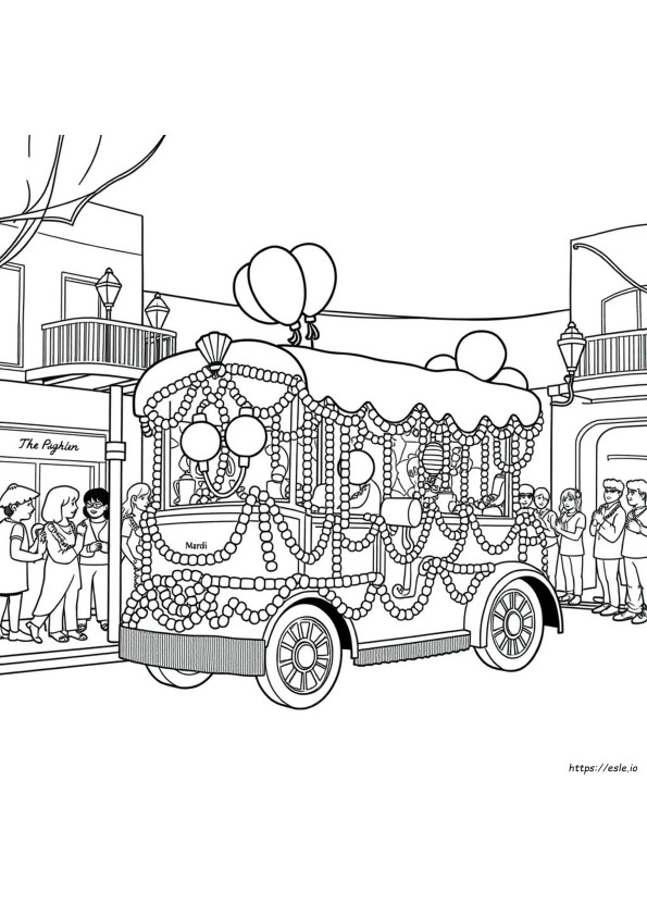 Mardi Gras 2024 Coloring Pages
