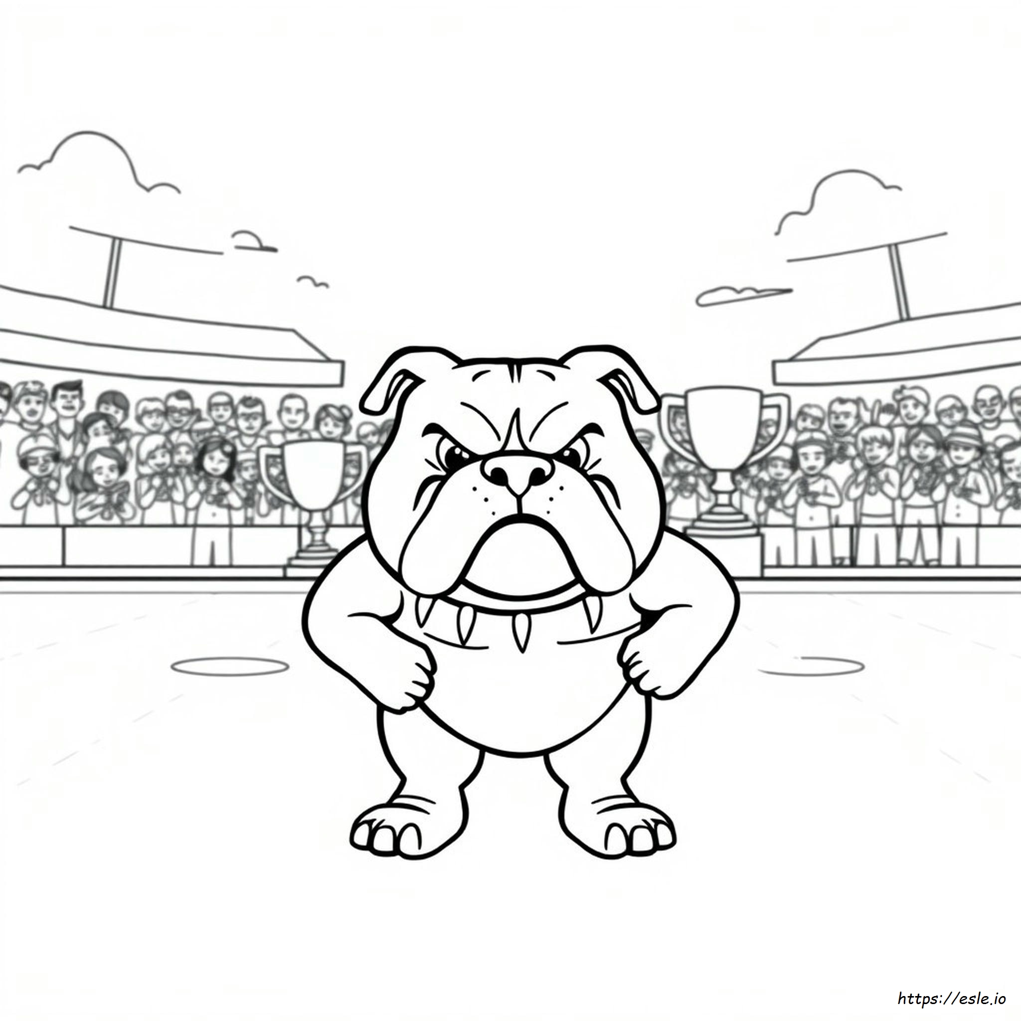 Bulldog Mascot Coloring Page