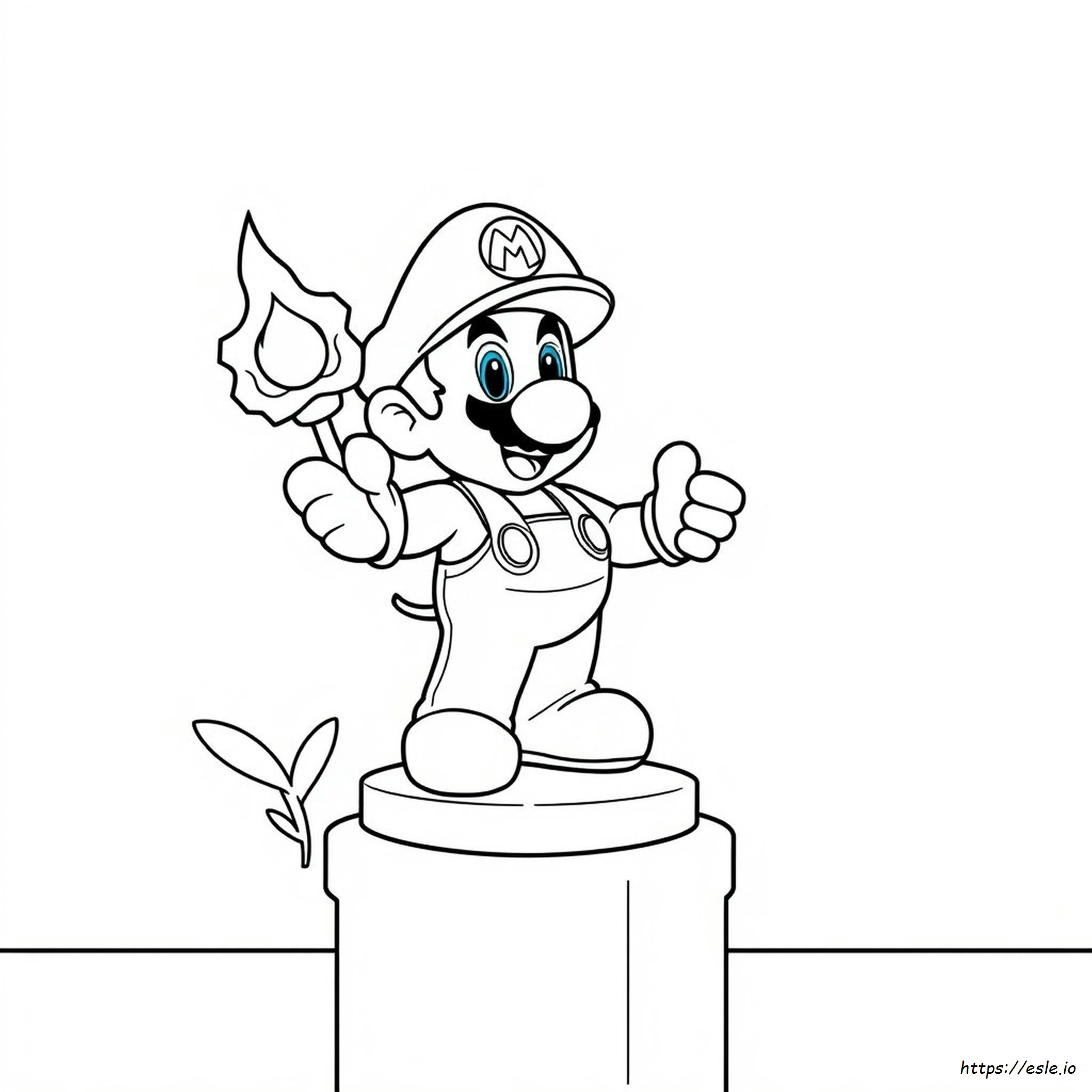 Feuerblume Mario Ausmalbilder Zum Ausdrucken