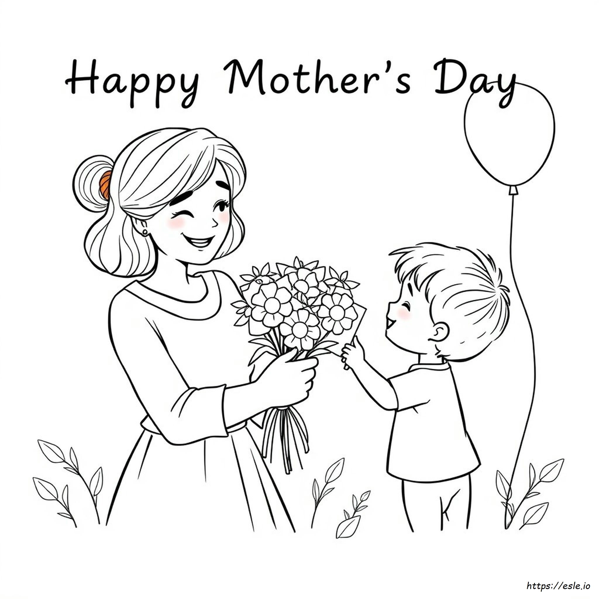 Tarjetas Imprimibles Para El Día De La Madre Para Colorear