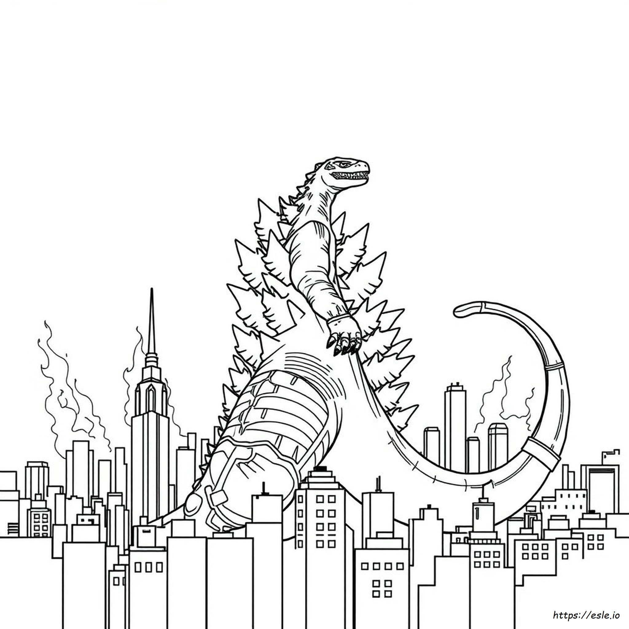 Kolorowanki Godzilla 2014 Godzilla Do Kolorowania