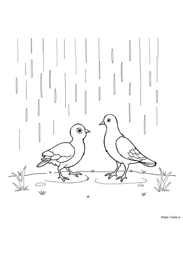 The Ant And The Dove Coloring Page