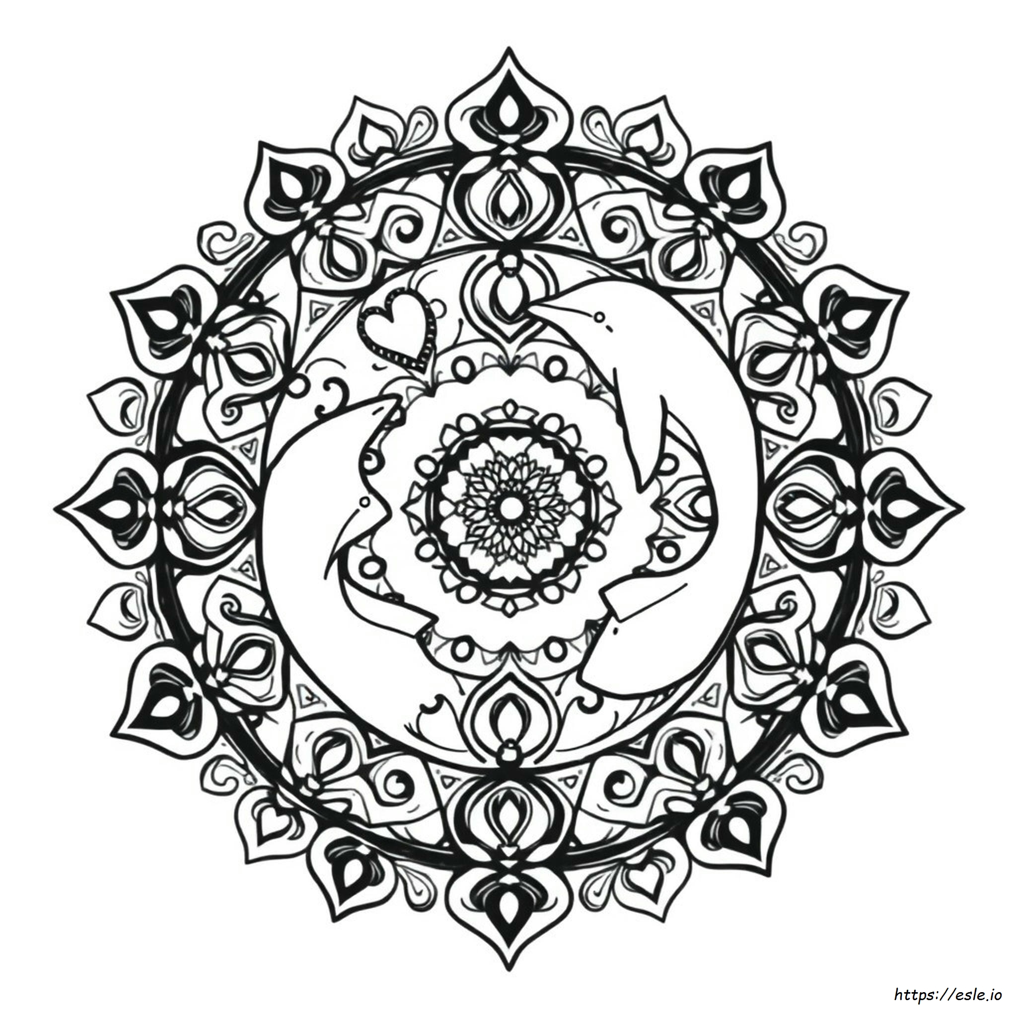 Mandala Dolphin Coloring Pages