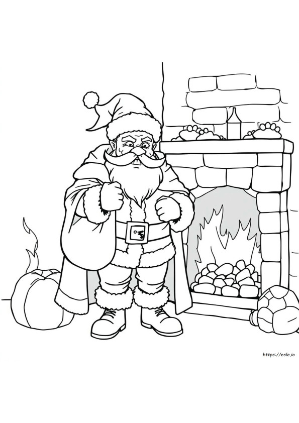 Evil Santa Coloring Page