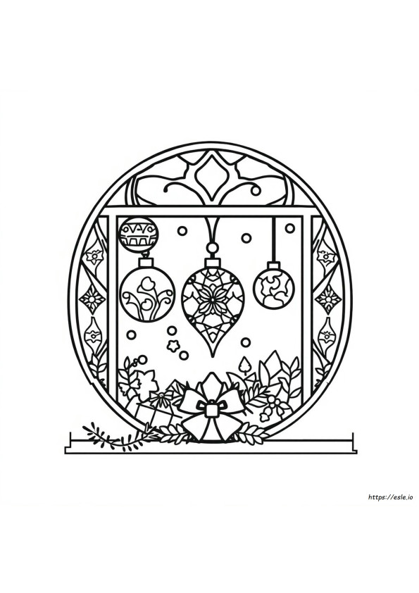 Christmas Stained Glass Coloring