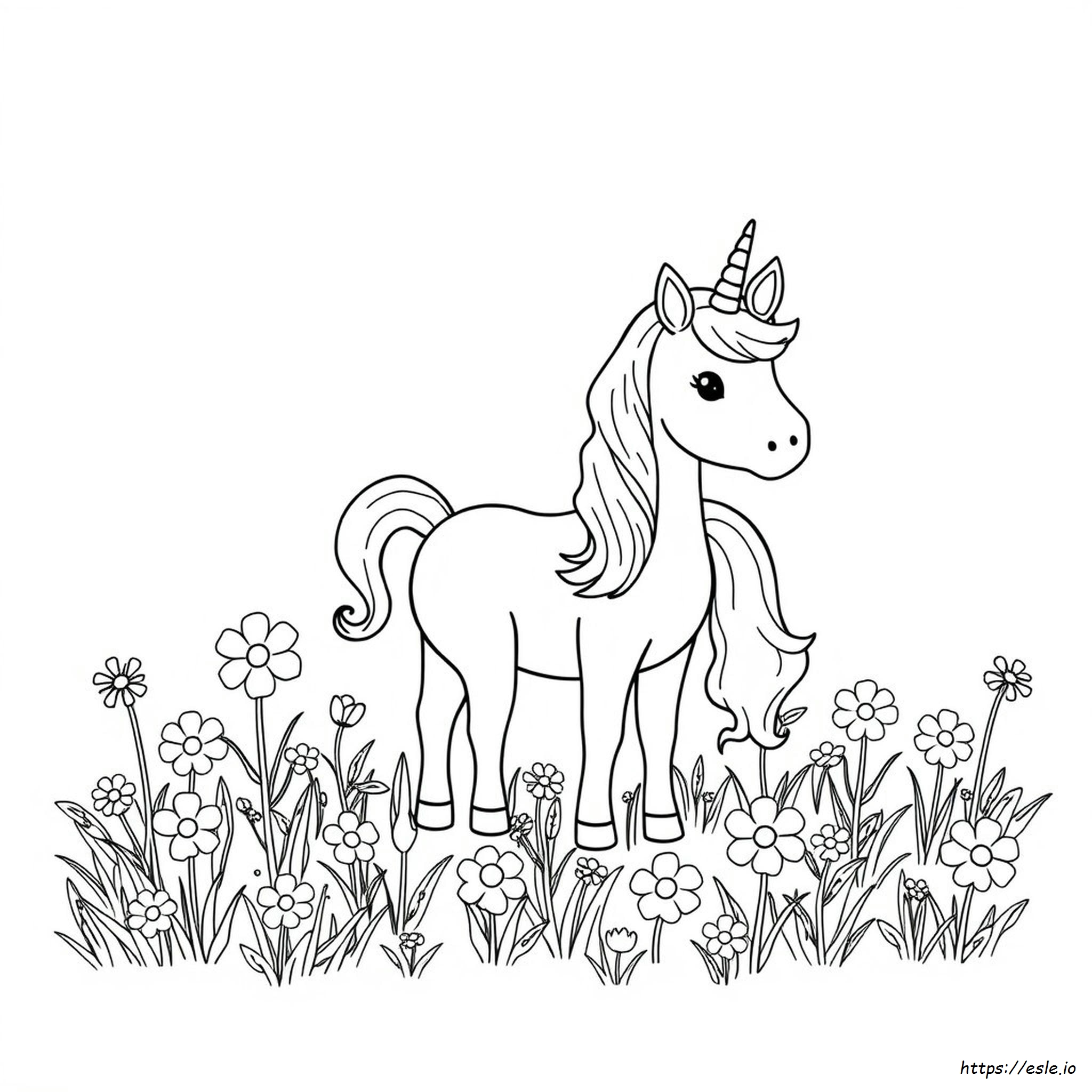 Coloriage Licorne Mignonne