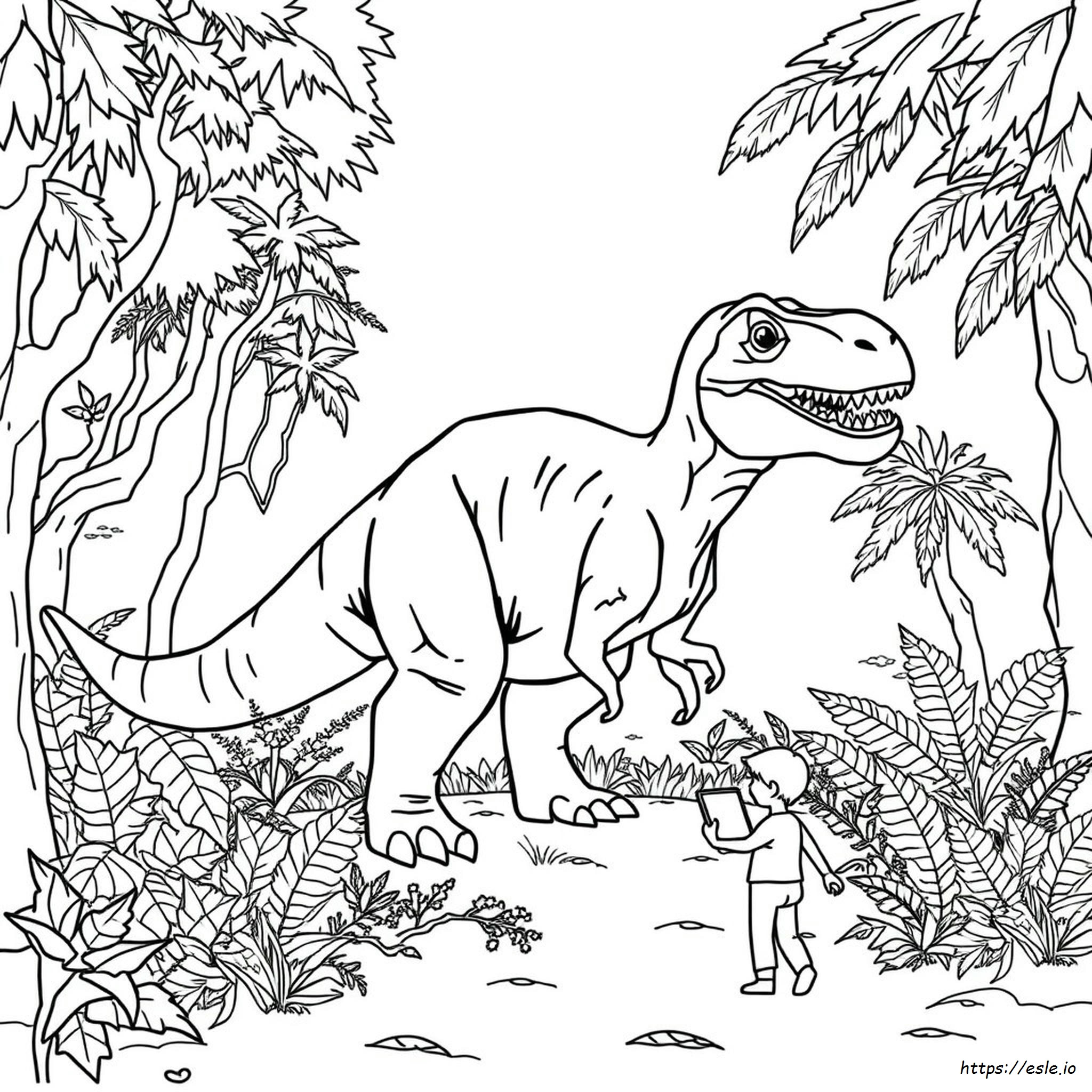 Cute Baby Dinosaur Coloring Page