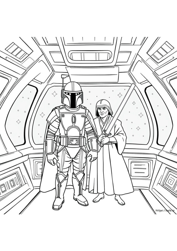 Boba Fett Che Colora Kylo Ren Disegni Da Colorare Di Star Wars