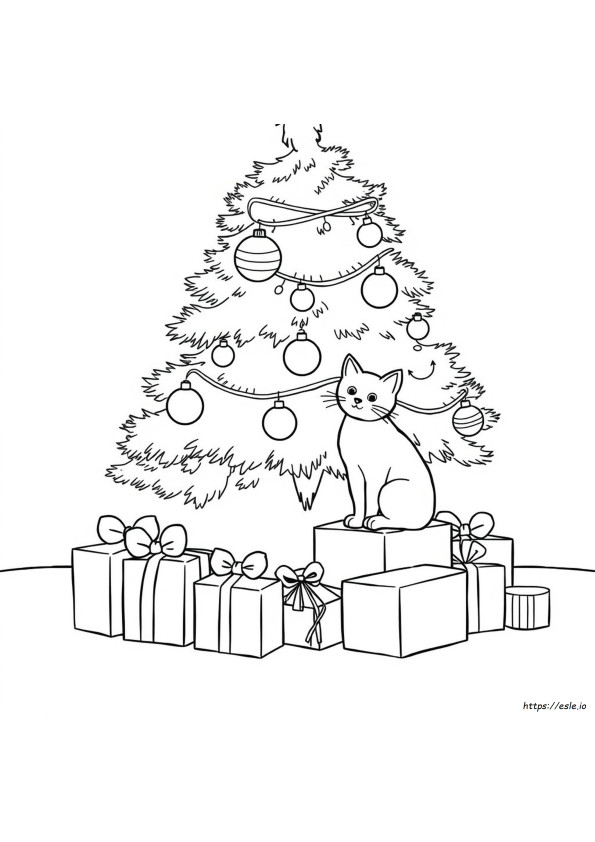 Weihnachtskatze Ausmalbilder Zum Ausdrucken