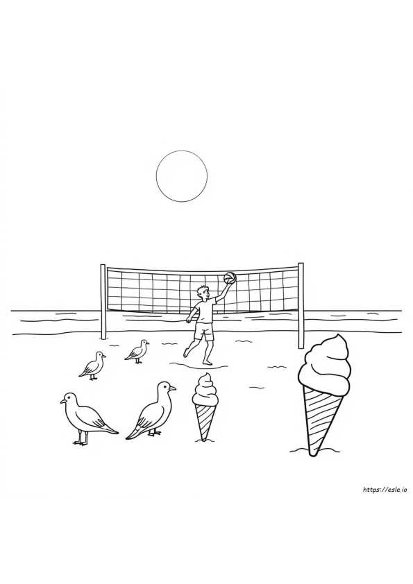 Letnie Kolorowanki Plażowe Do Wydruku
