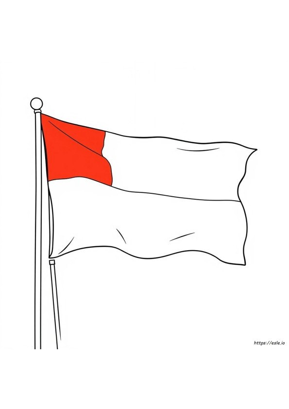 Indonesia Flag Coloring Page