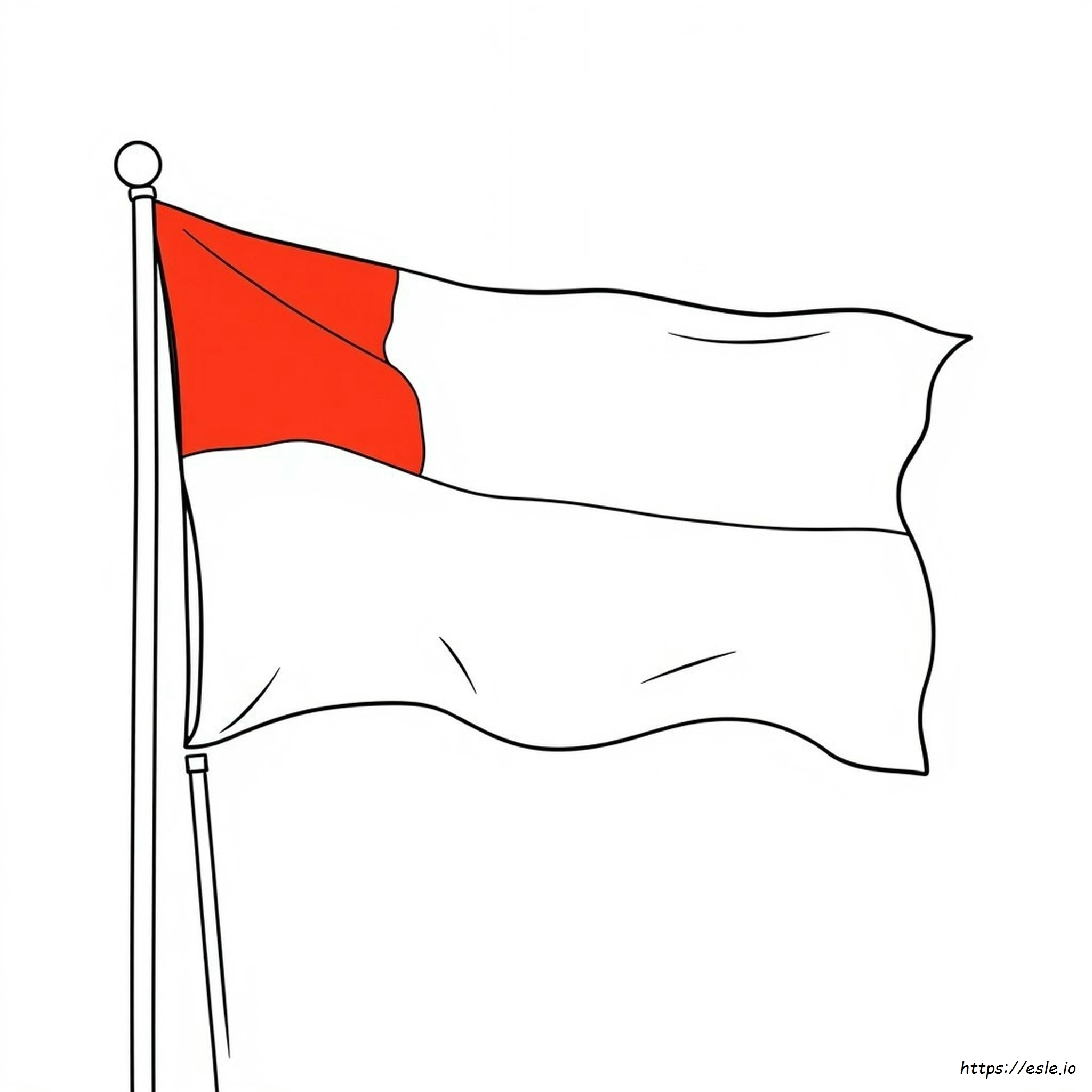 Bandera De Indonesia Para Colorear