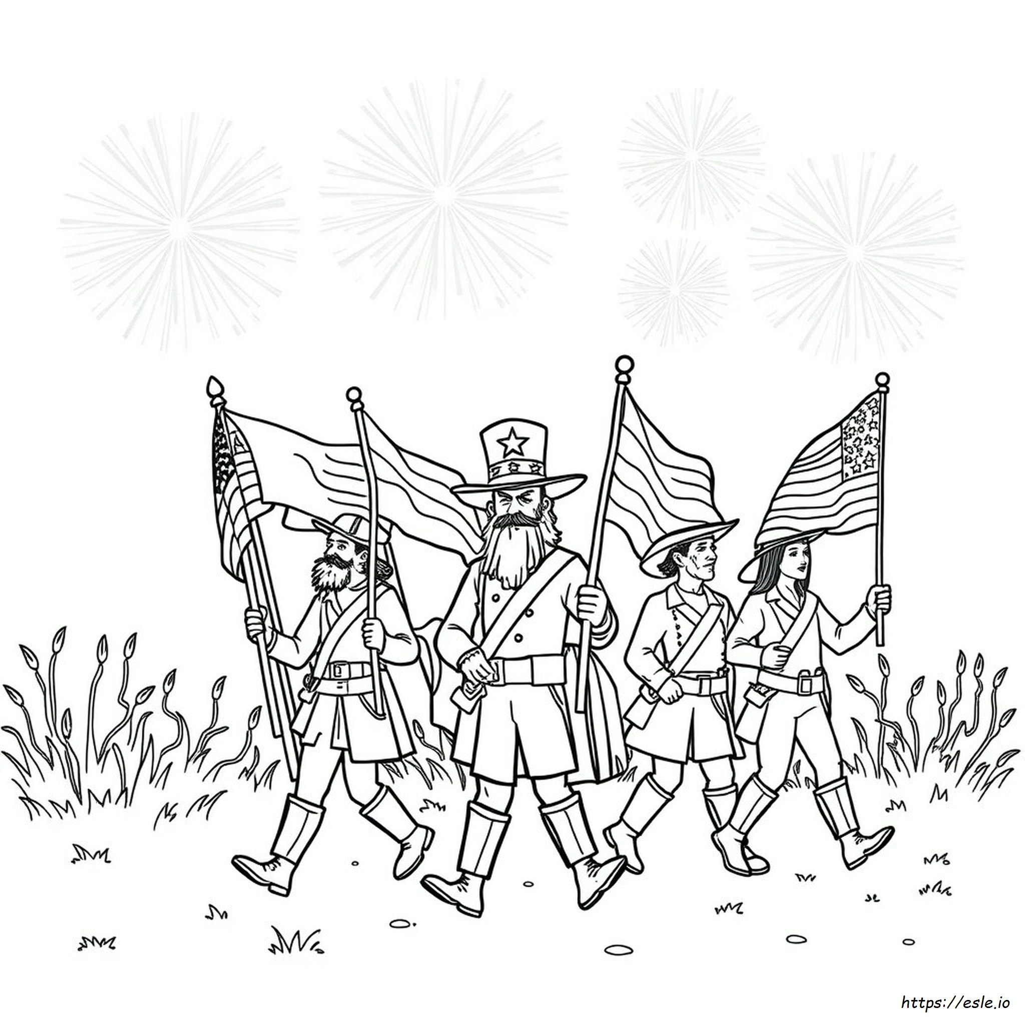 Coloriage 4 Juillet Pour Enfants
