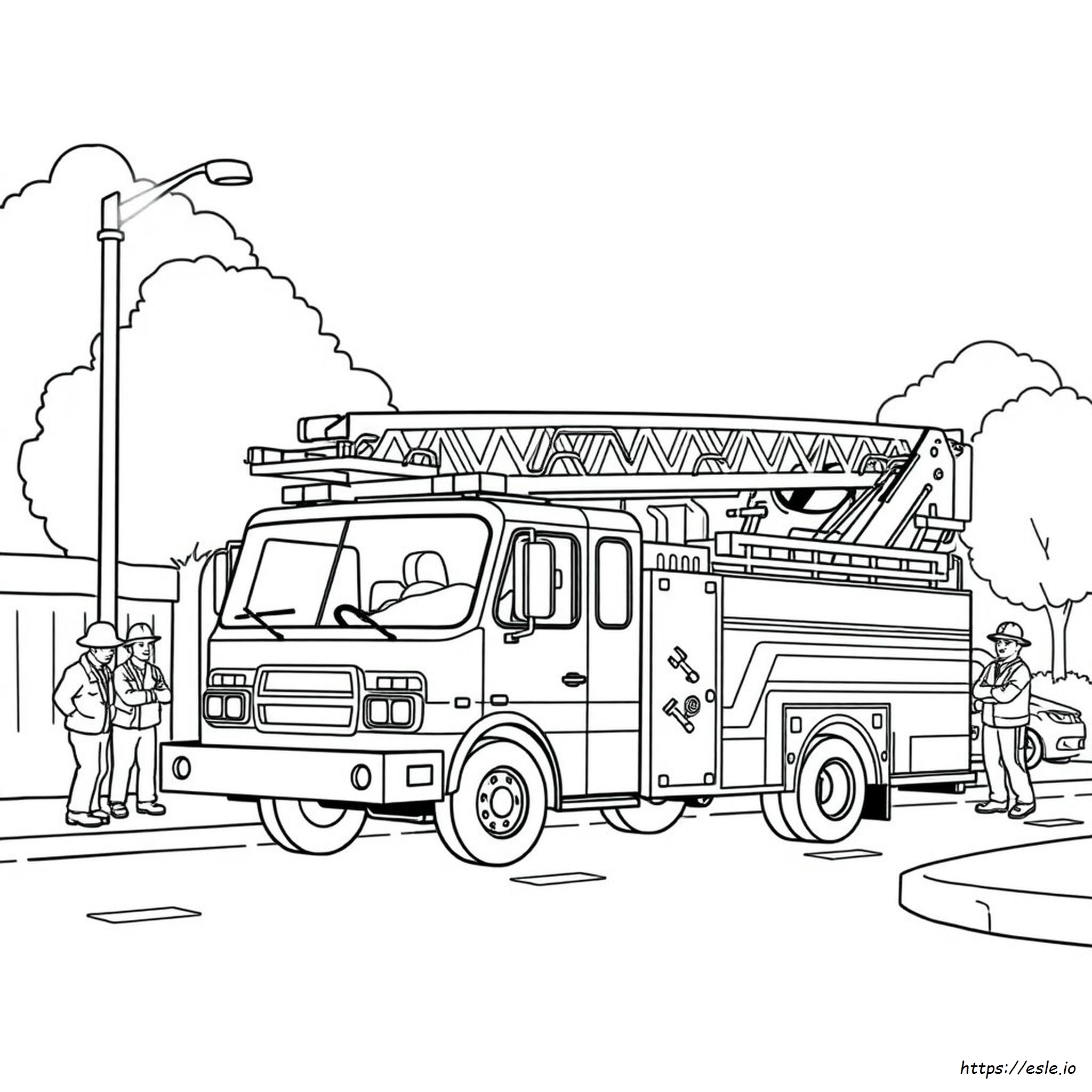 Ladder Truck Coloring Pages