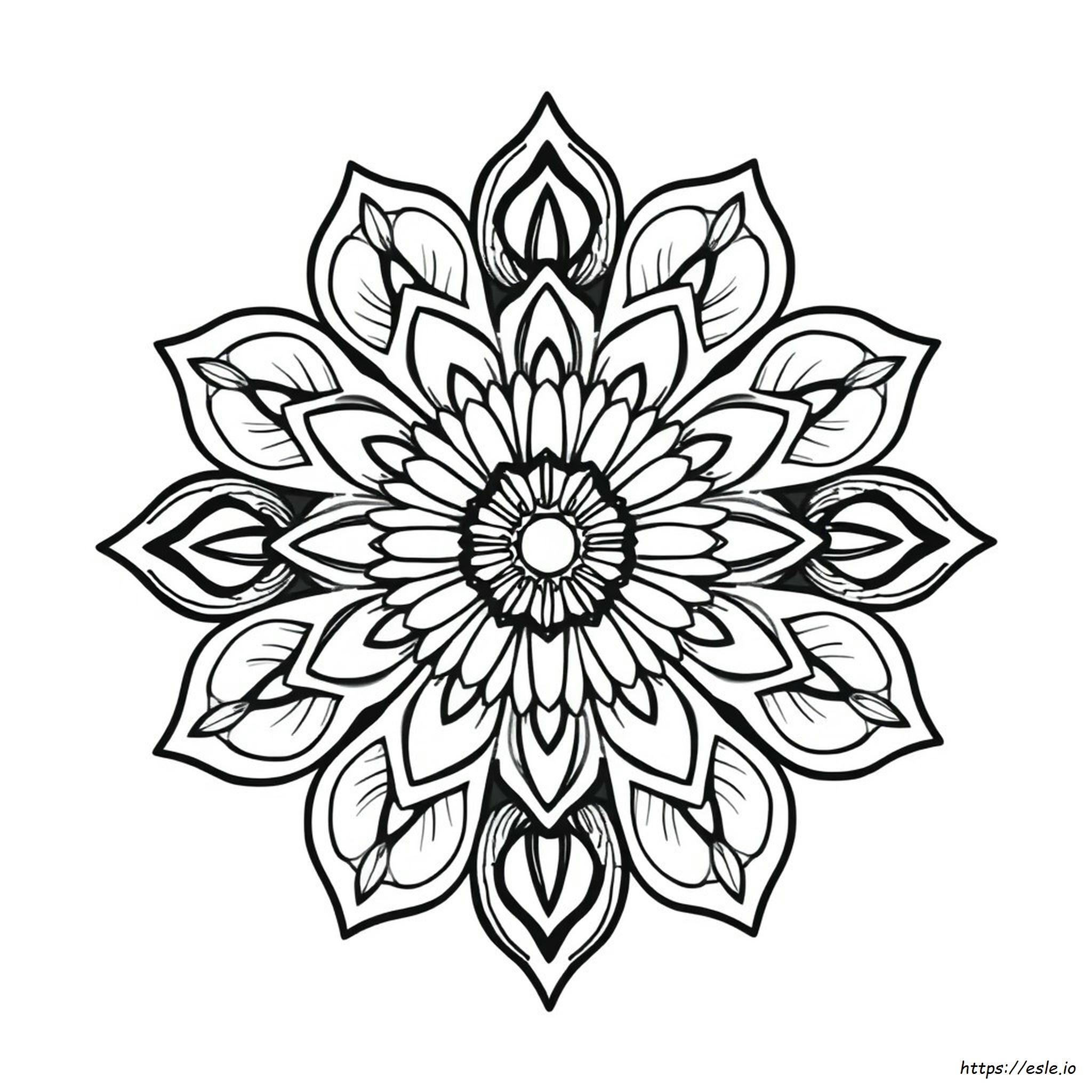 Flor Mandala Coloring Pages Mandalas Para Colorear