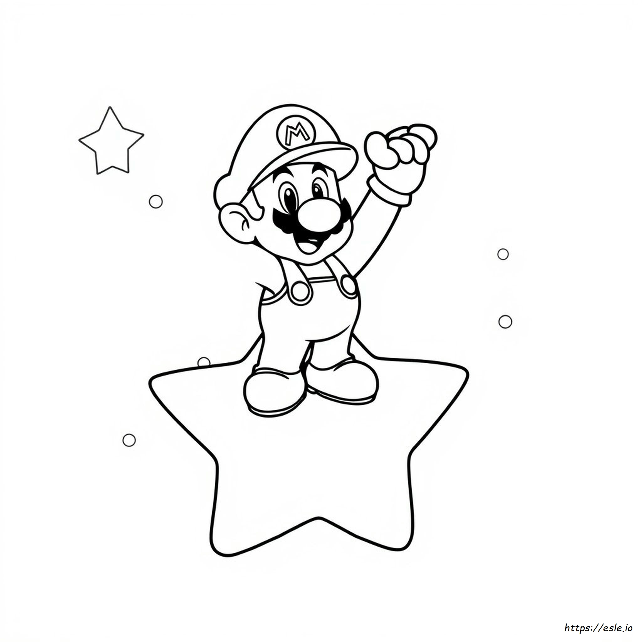 Estrella De Mario Bros Para Colorear Imprimible