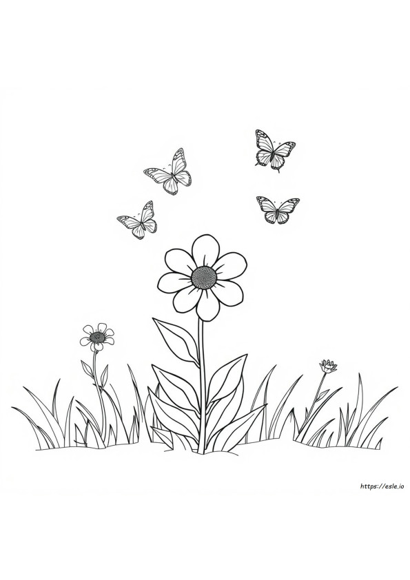 花 ぬりえ