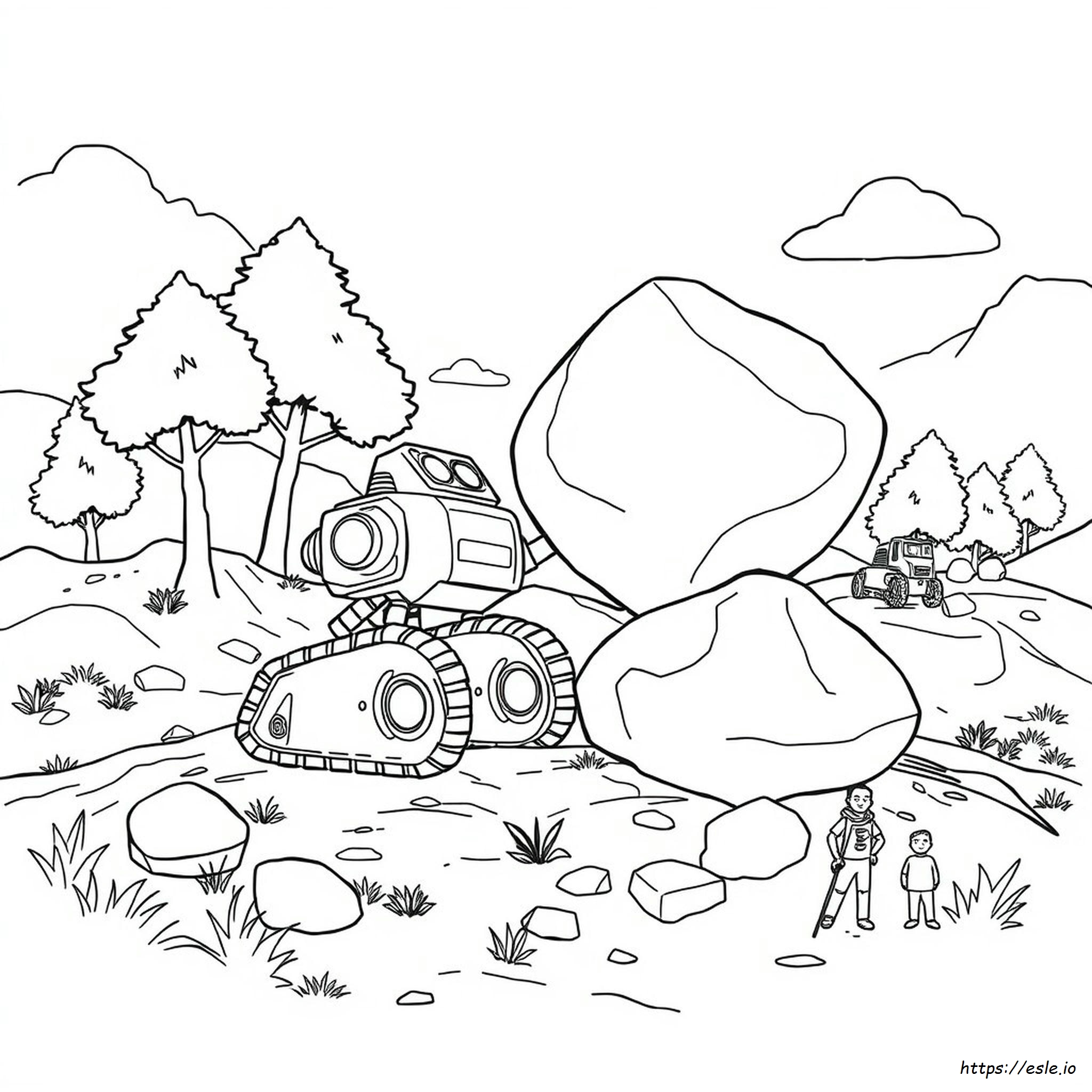 Boulder Rescue Bot Coloring Page