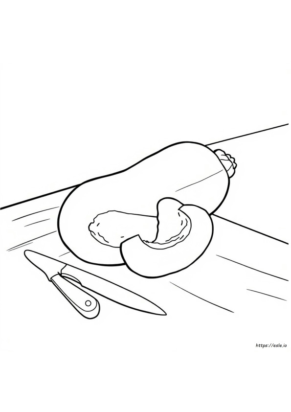 Butternut Squash Coloring Page