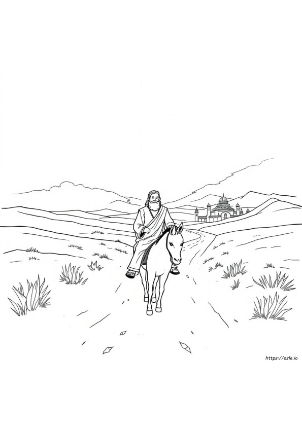 Dibujo Para Colorear De Saulo En El Camino A Damasco