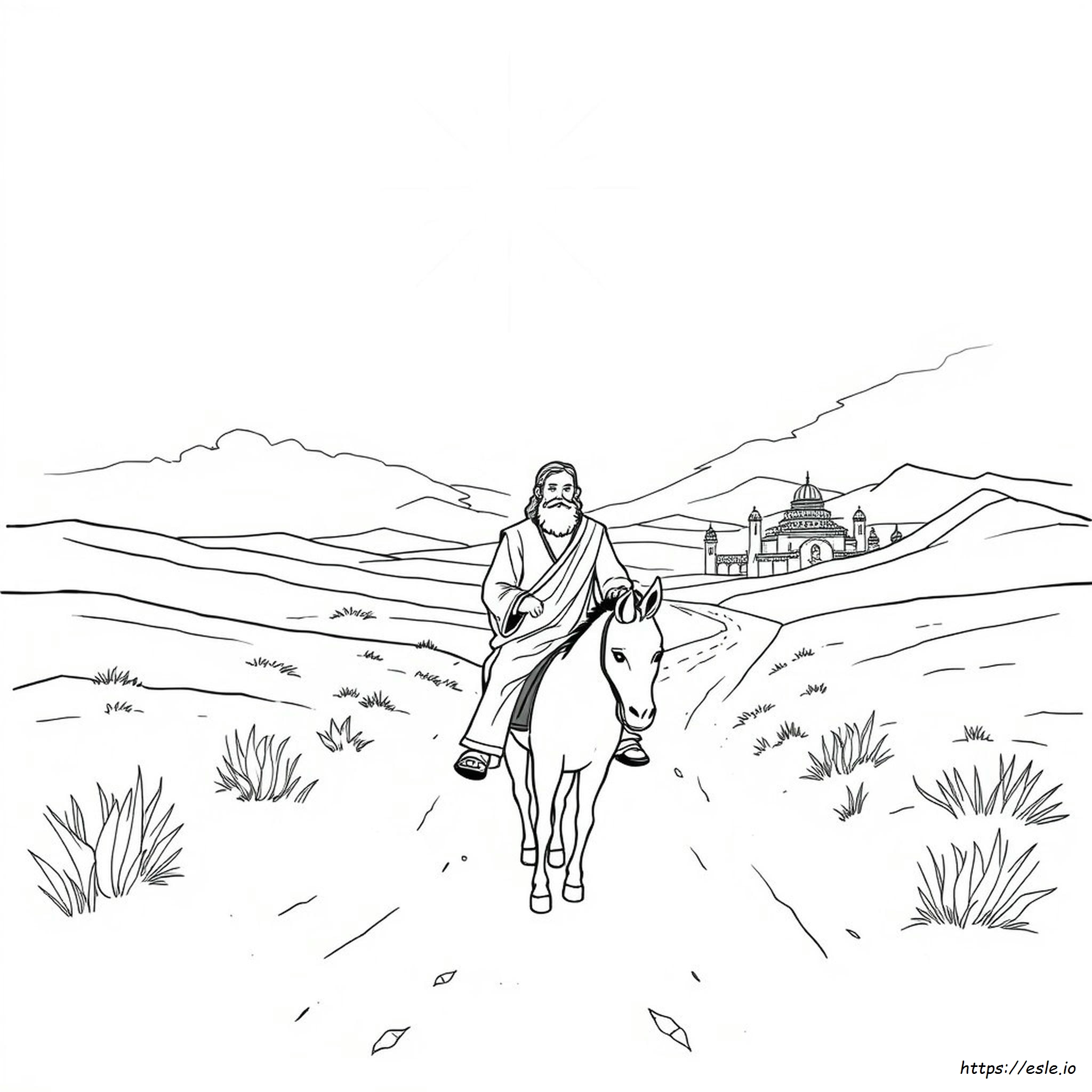 Dibujo Para Colorear De Saulo En El Camino A Damasco