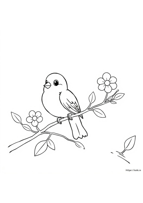 Coloriage Oiseau Mignon