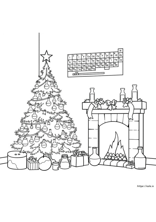 Chemistry Christmas Coloring Pages