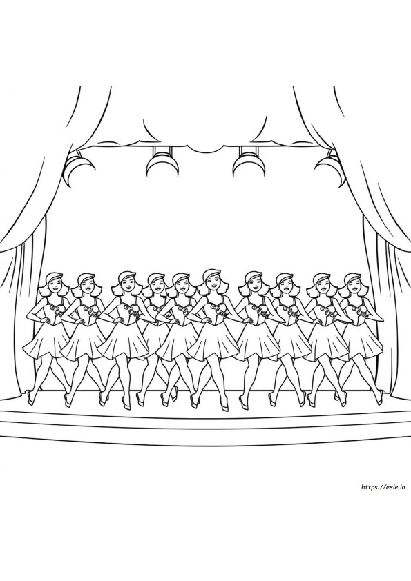Rockettes Coloring Page