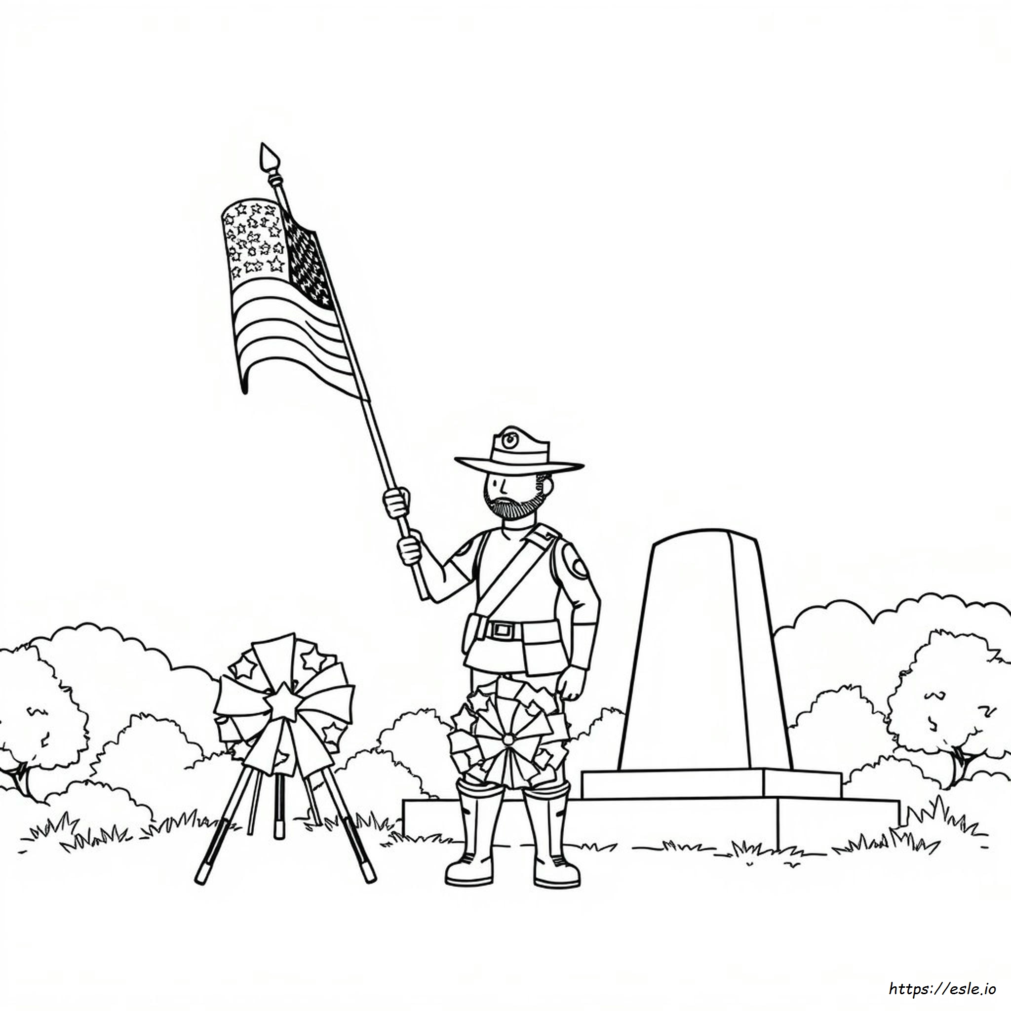 Memorial Day Coloring Page For Kids