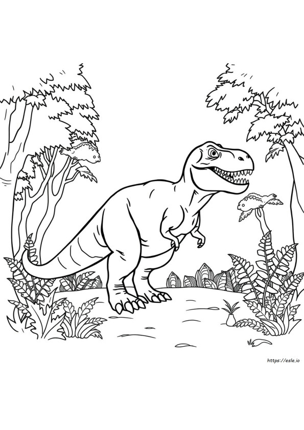 T Rex Värityskuva - Ilmainen Tulostettava