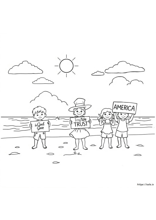 Christian 4Th Of July Coloring Pages
