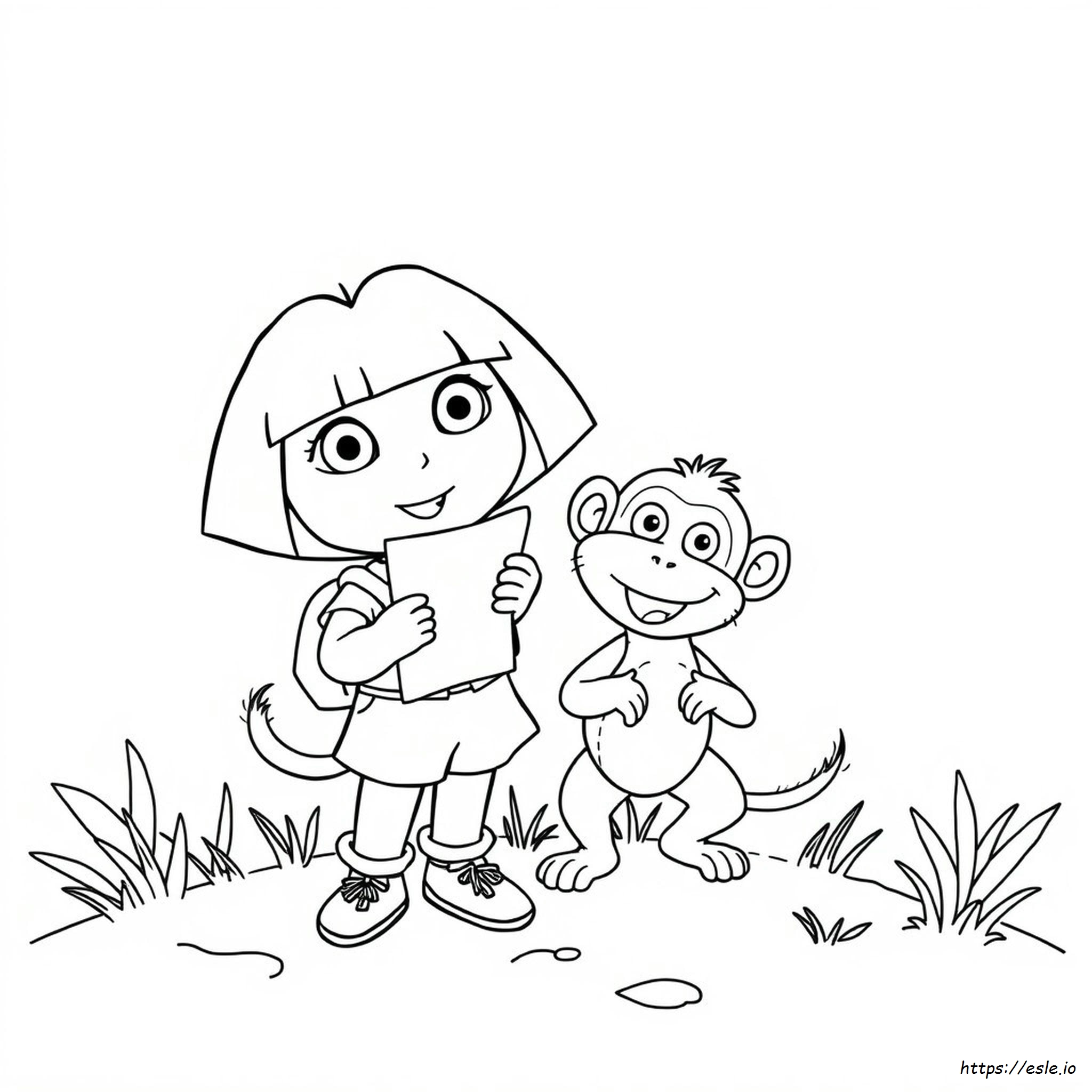 Coloring Pages Of Dora And Boots