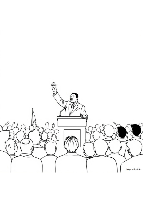 Martin Luther King Jr Coloring Page