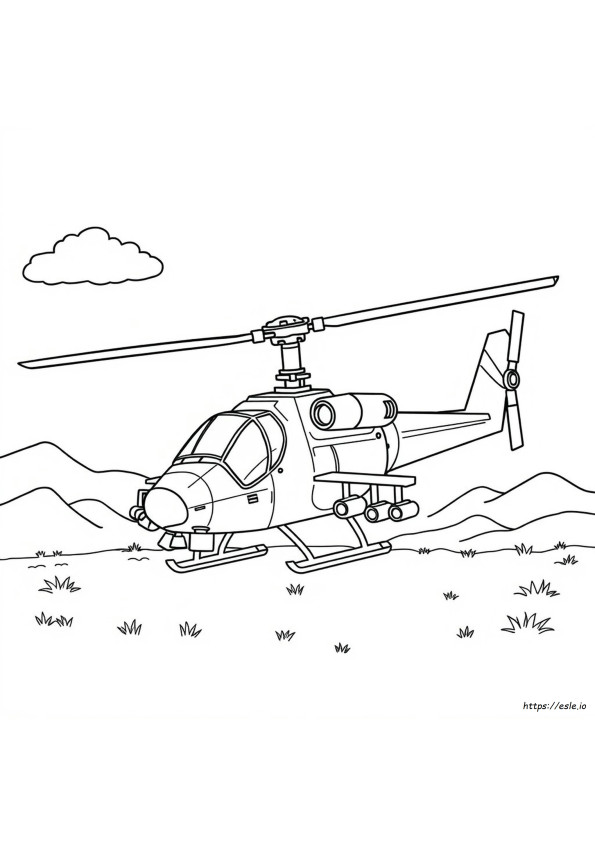 Dibujos De Helicópteros Apache Para Colorear