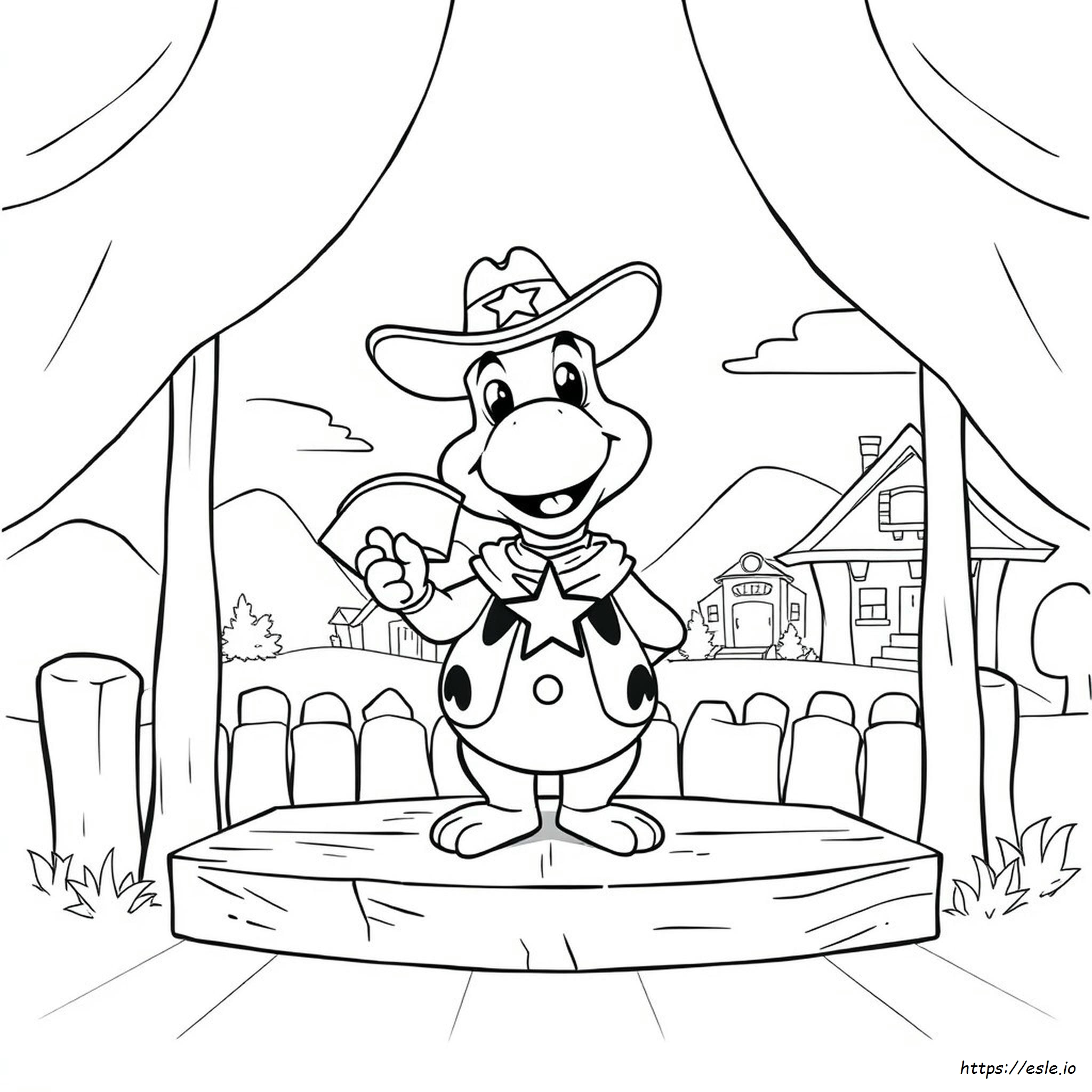 Sheriff Toadster Coloring Page