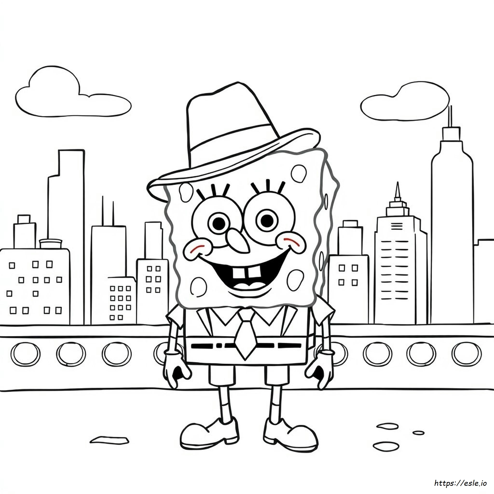 Coloring Pages Of Gangster Spongebob