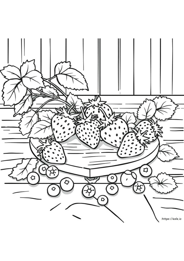 Coloring Strawberry Clipart Black White