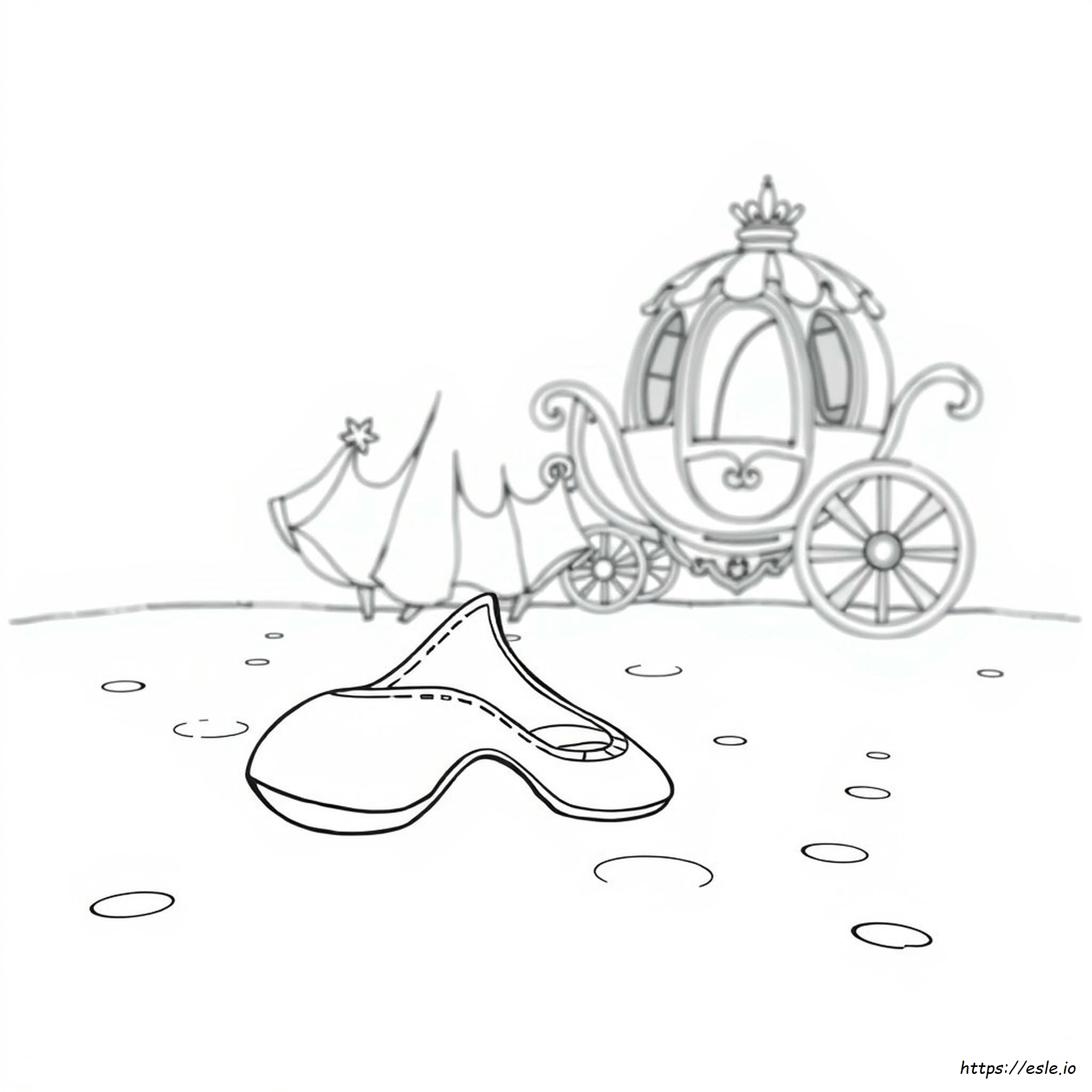 Cinderella Slipper Coloring Page