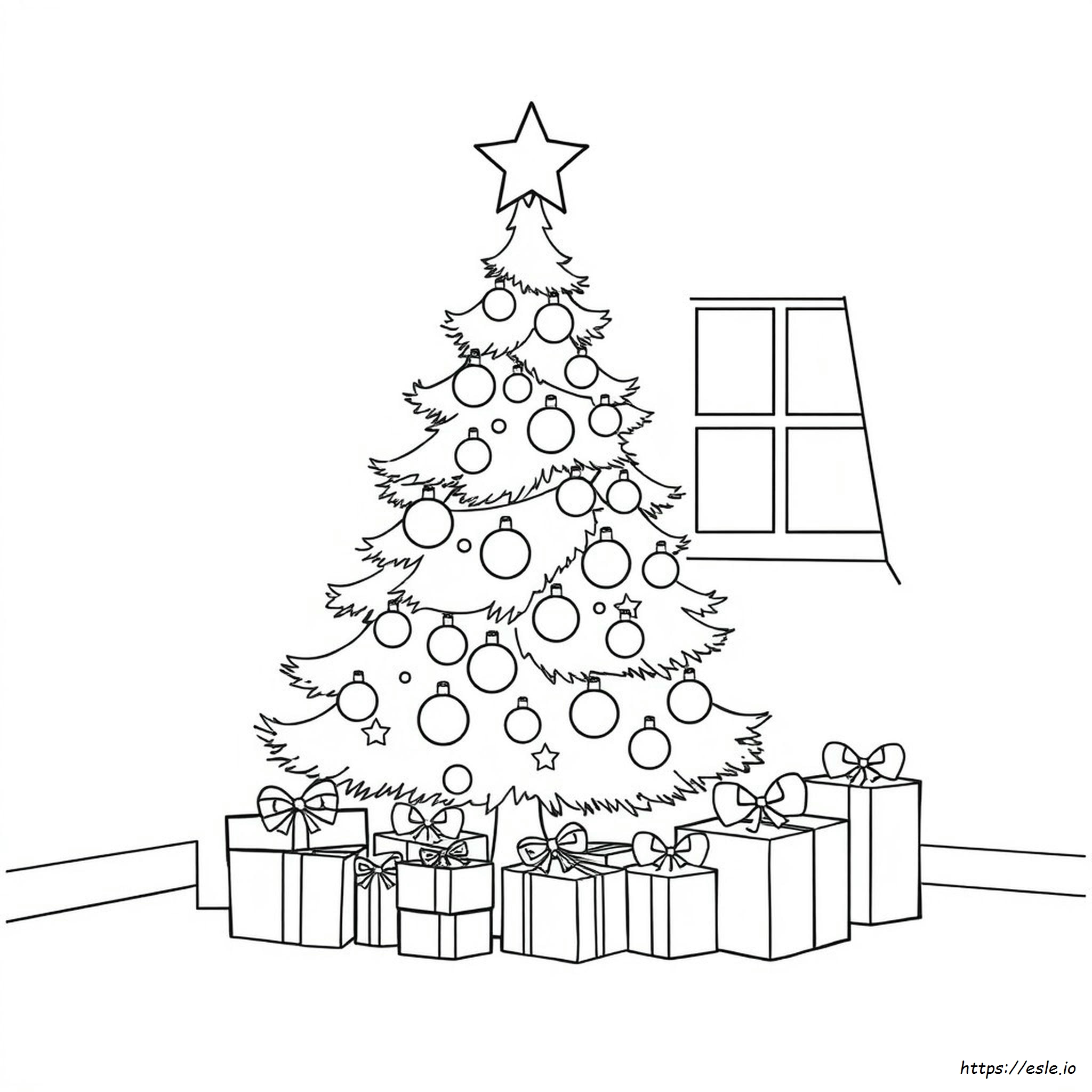 Christmas Tree Colouring Template