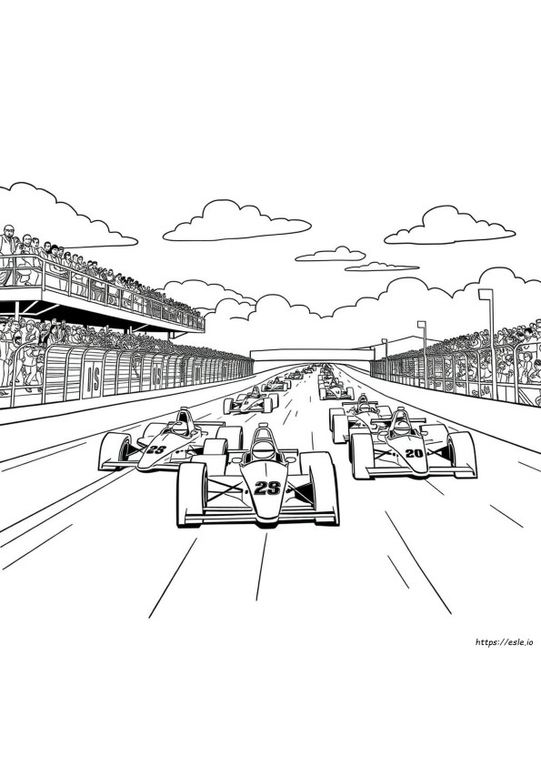 インディ500 ぬりえ