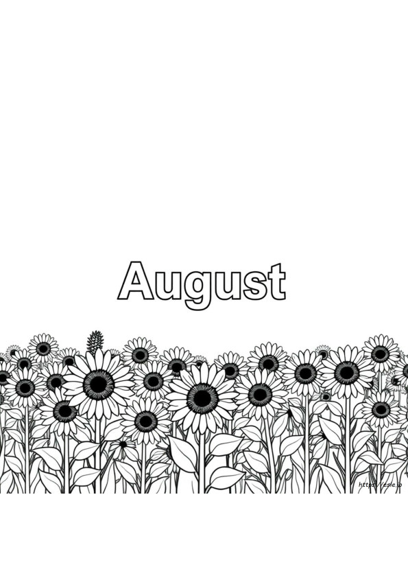 Agosto Para Colorear