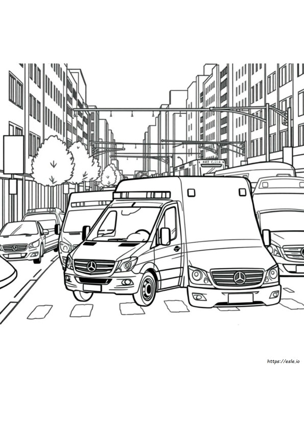 Coloriage Ambulance