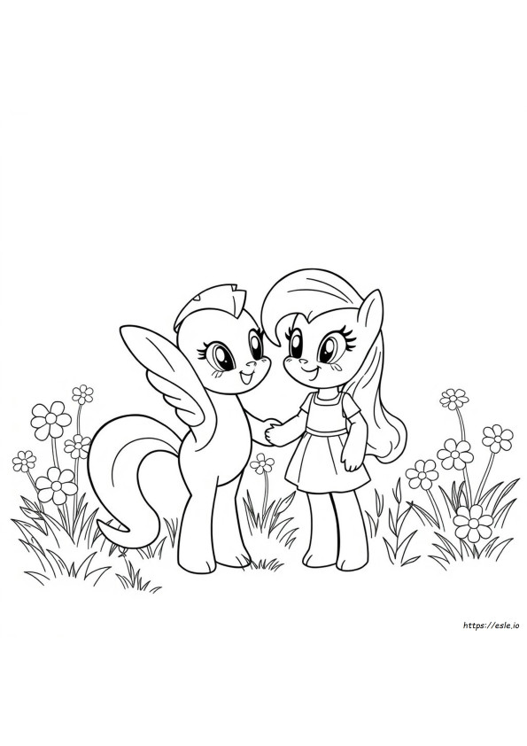 Fluttershy My Little Pony Human Coloring Pages