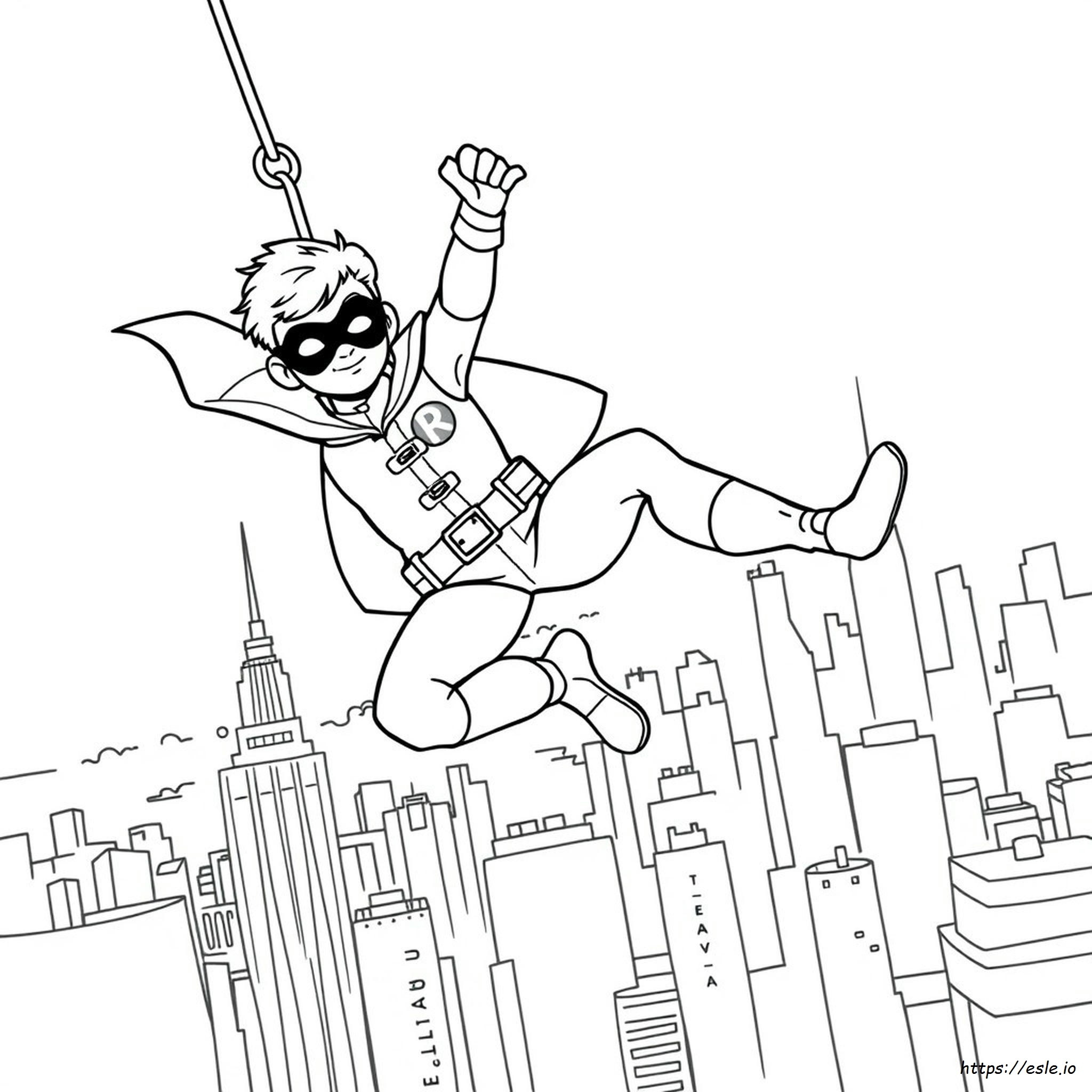Robin From Batman Colouring Pages