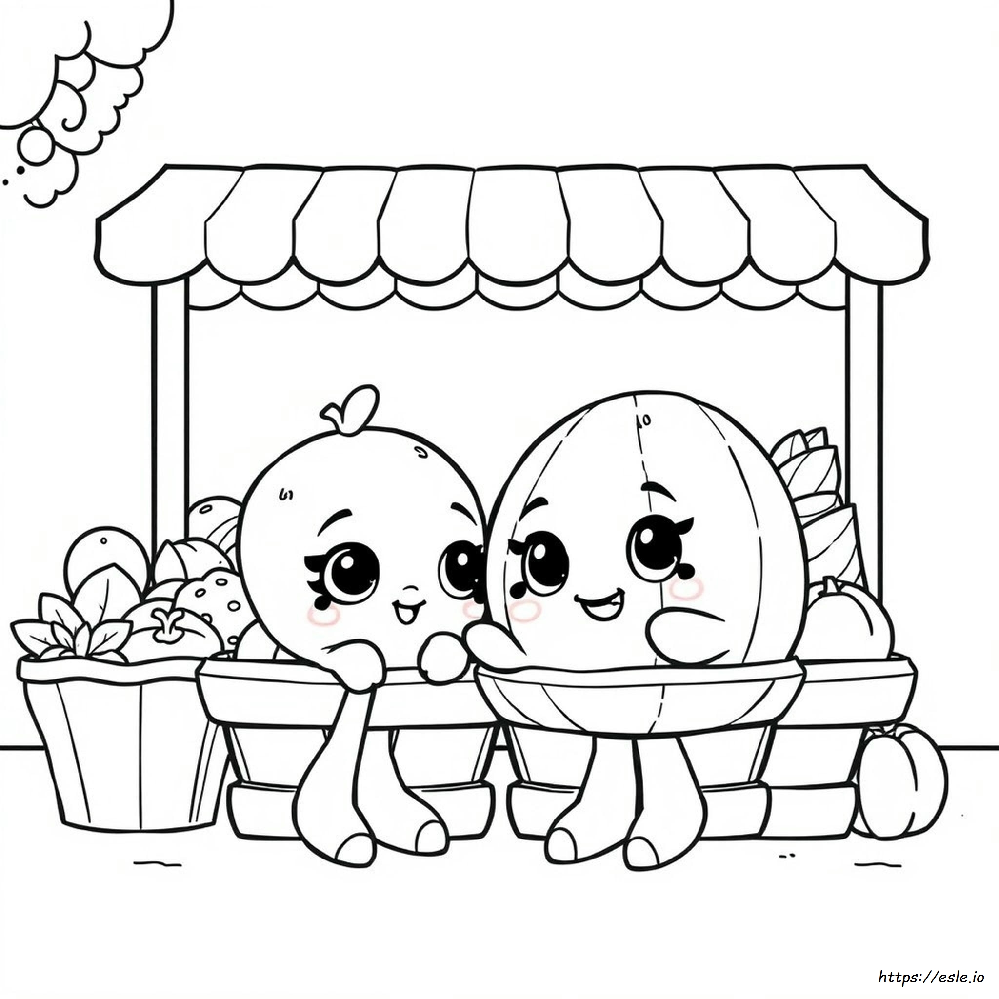 Shopkins Watermelon Coloring Pages