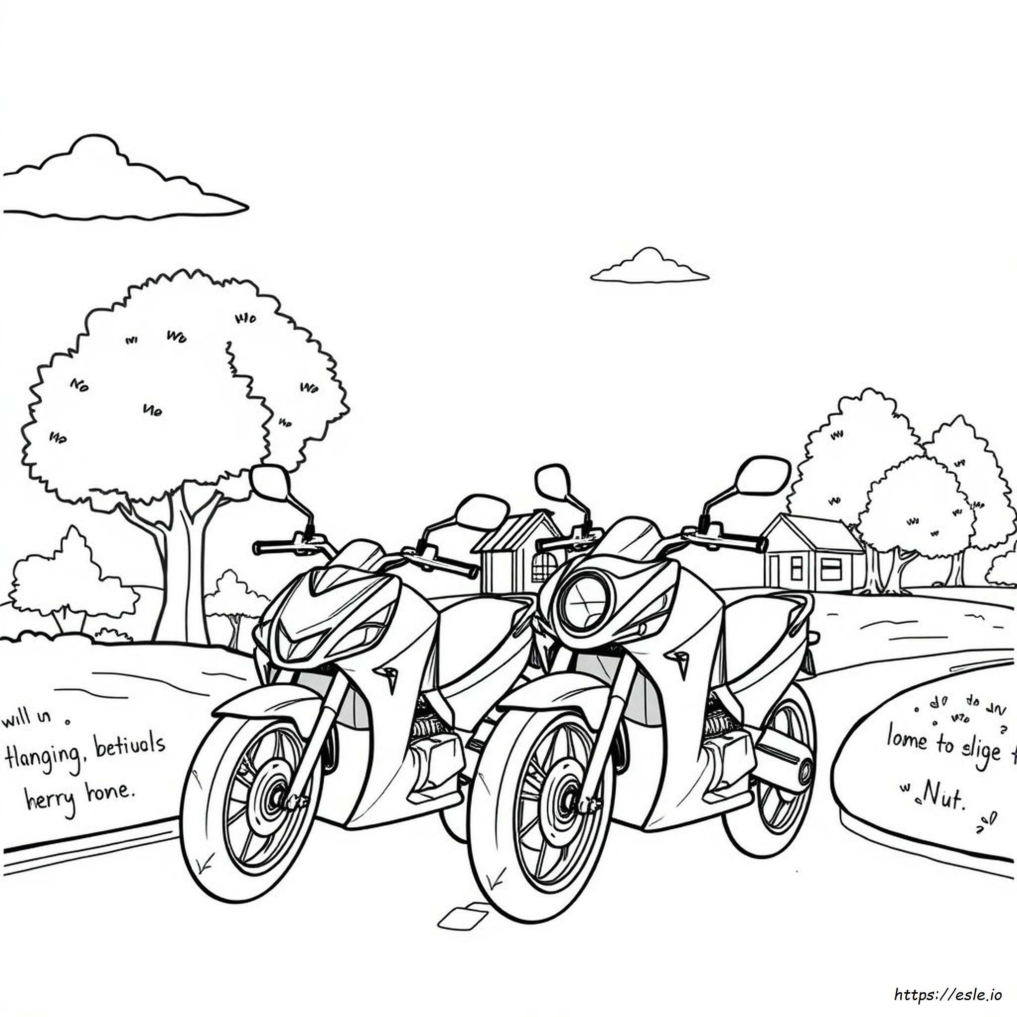 Coloriage Motos